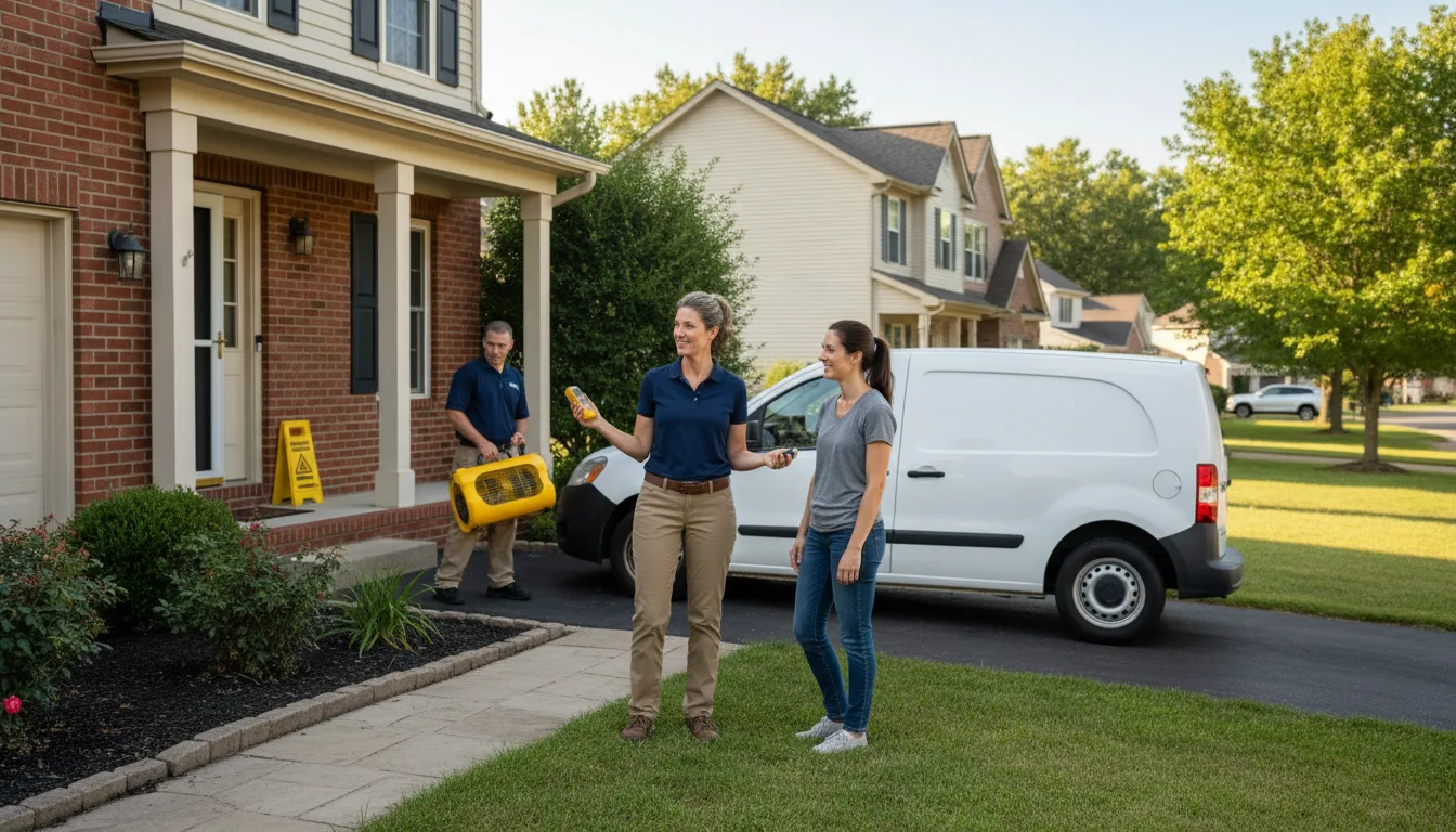 Residential water damage restoration in Peoria Heights, IL